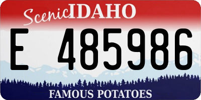 ID license plate E485986
