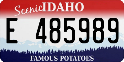 ID license plate E485989