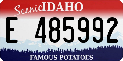 ID license plate E485992