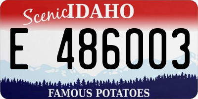 ID license plate E486003