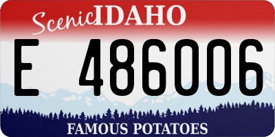 ID license plate E486006
