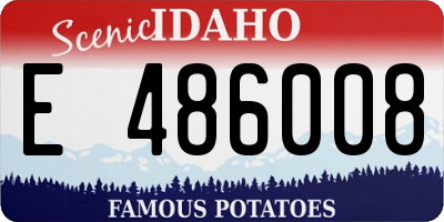 ID license plate E486008