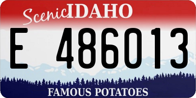 ID license plate E486013