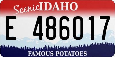 ID license plate E486017