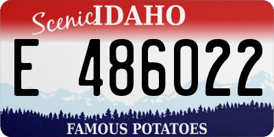ID license plate E486022