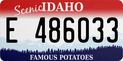 ID license plate E486033