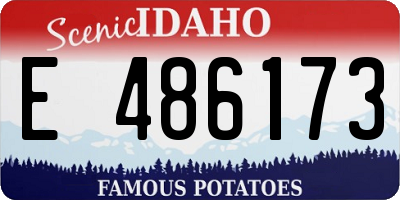 ID license plate E486173