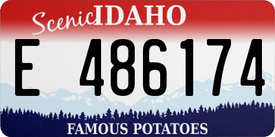 ID license plate E486174