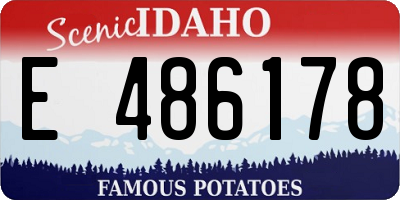 ID license plate E486178