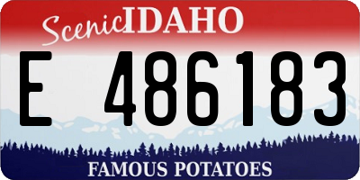 ID license plate E486183