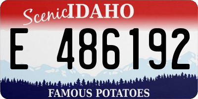ID license plate E486192