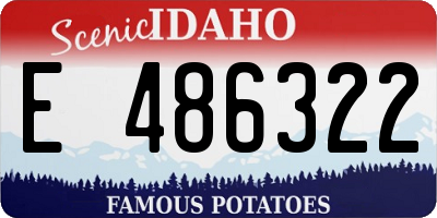 ID license plate E486322