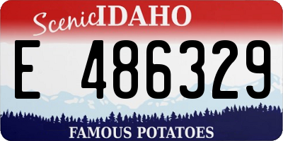 ID license plate E486329