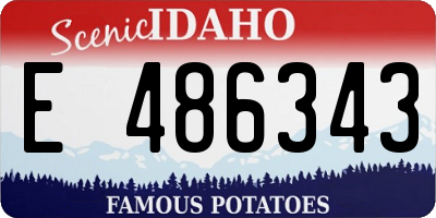 ID license plate E486343
