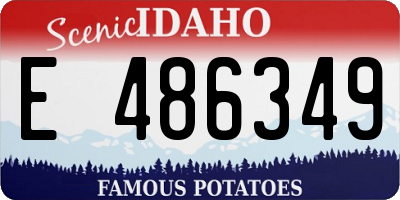 ID license plate E486349