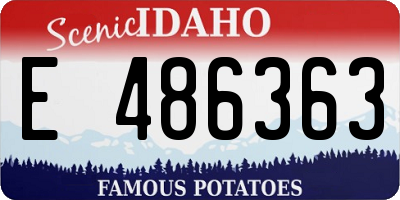 ID license plate E486363
