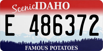 ID license plate E486372