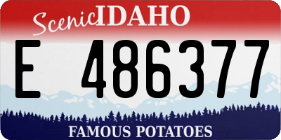ID license plate E486377