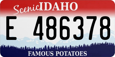 ID license plate E486378