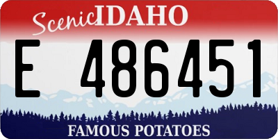 ID license plate E486451