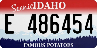 ID license plate E486454