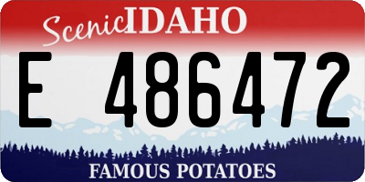ID license plate E486472