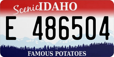 ID license plate E486504