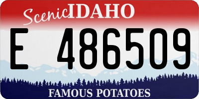 ID license plate E486509