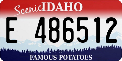 ID license plate E486512