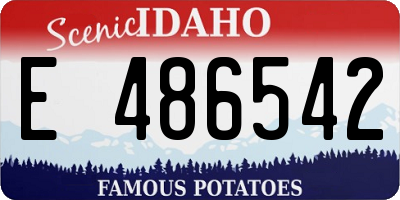 ID license plate E486542