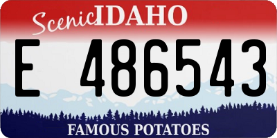 ID license plate E486543