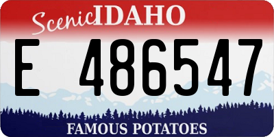 ID license plate E486547