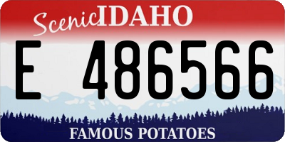 ID license plate E486566