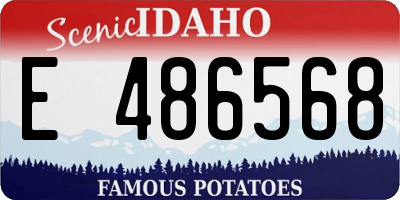 ID license plate E486568