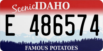 ID license plate E486574
