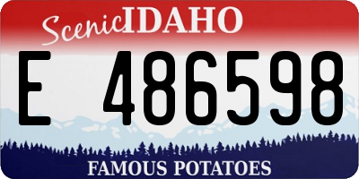 ID license plate E486598