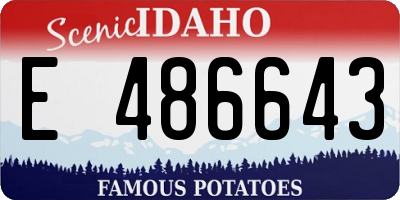 ID license plate E486643