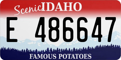 ID license plate E486647