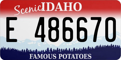 ID license plate E486670