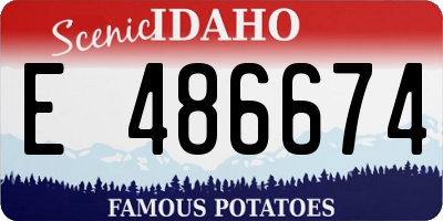 ID license plate E486674