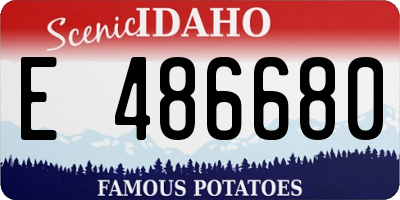 ID license plate E486680