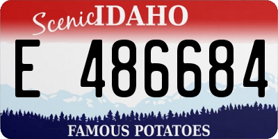 ID license plate E486684