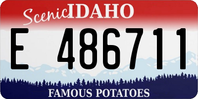 ID license plate E486711