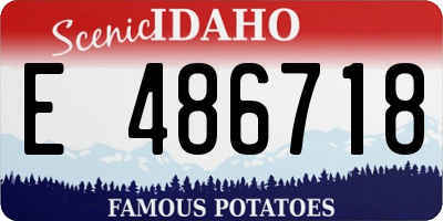 ID license plate E486718