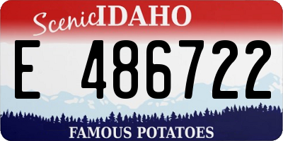 ID license plate E486722