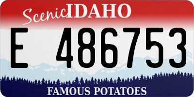 ID license plate E486753