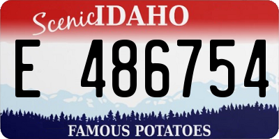 ID license plate E486754