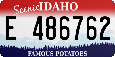 ID license plate E486762