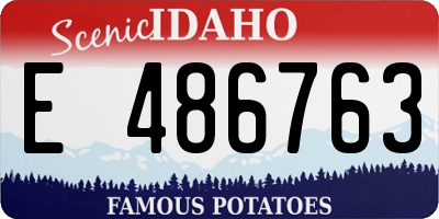 ID license plate E486763