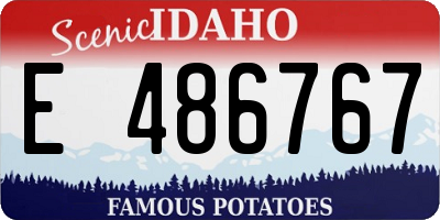 ID license plate E486767